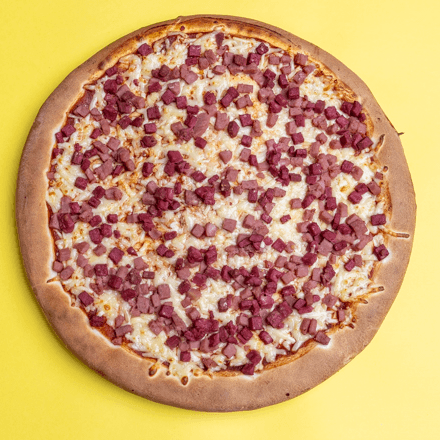 Pizza de Jamón y Salami.