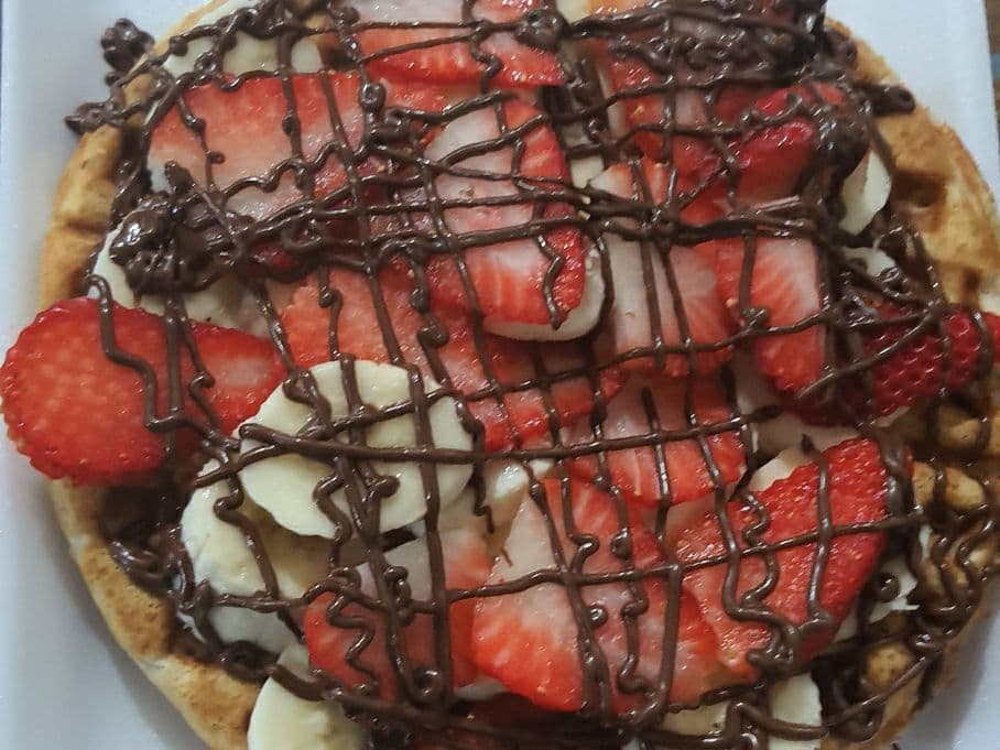 Waffle de Nutella y Plátano