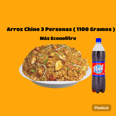 Arroz Chino 3 Personas ( 1100 Grs ) Más Gaseosa 1L