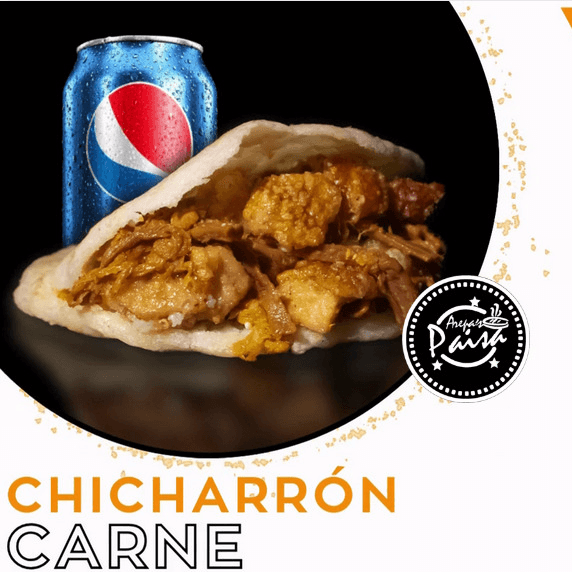 Combo Arepa Carne Chicharron