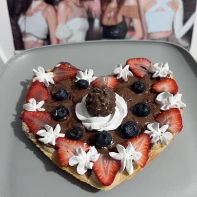 Waffle de Fresa Corazón