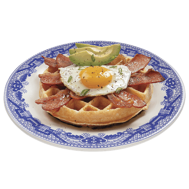 Wafle con Huevo y Tocino