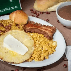 Combo Desayuno Areizason más Caldo de Costilla