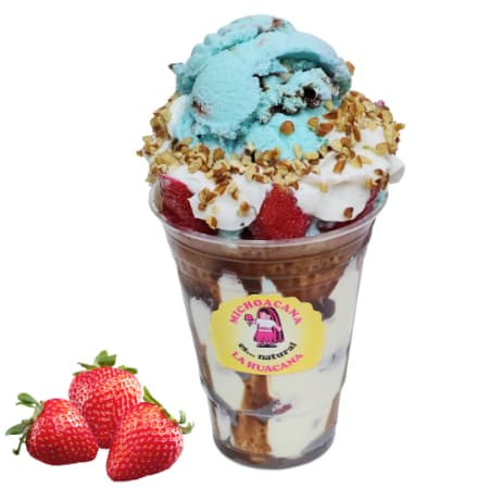 Fresas Naturales Frescas Con Nieve