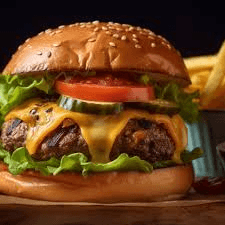 Hamburguesa de Res con Queso