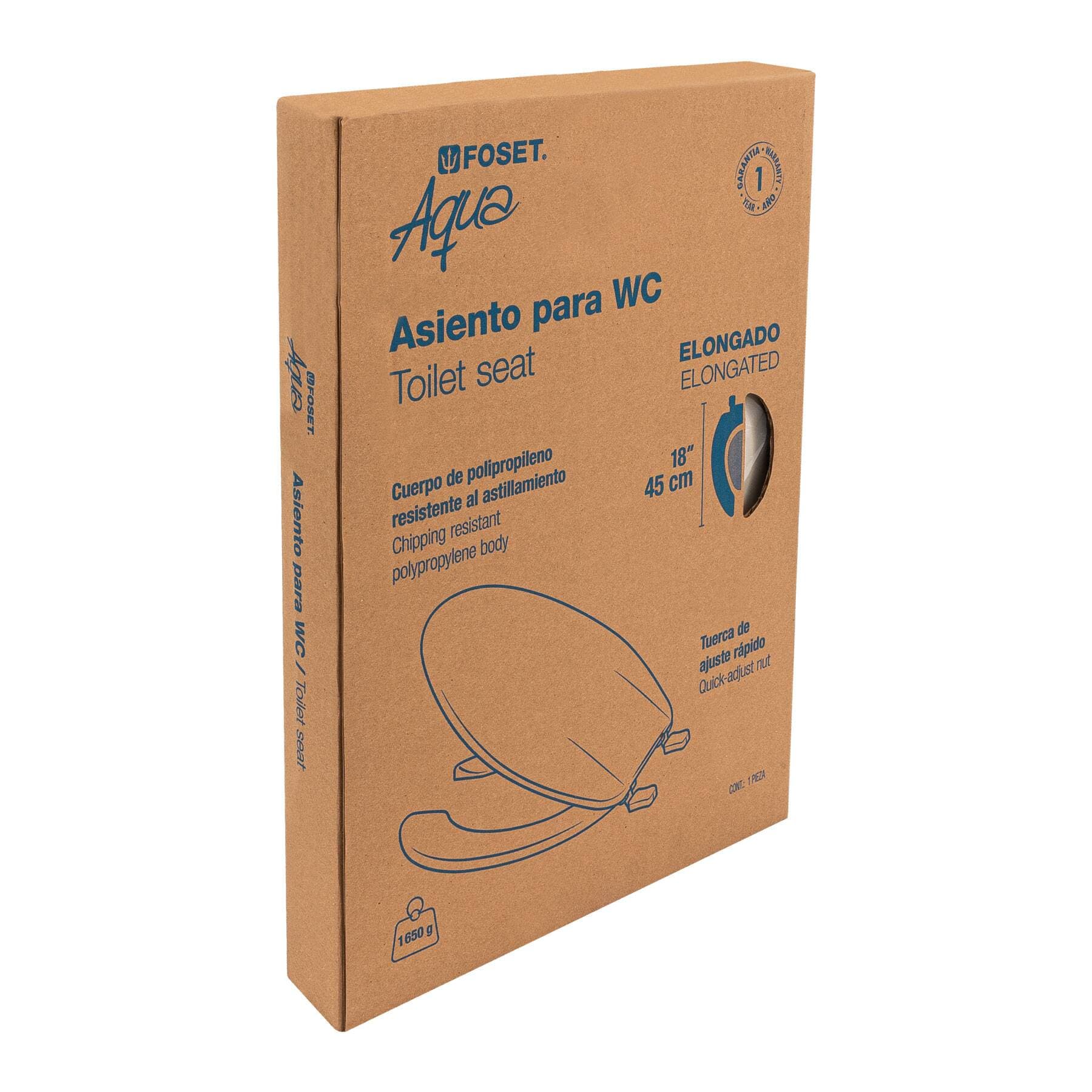 ASIENTO WC ALARGADO HUESO AWC-45H 49906 FOSET