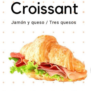 Croissant jamon y queso