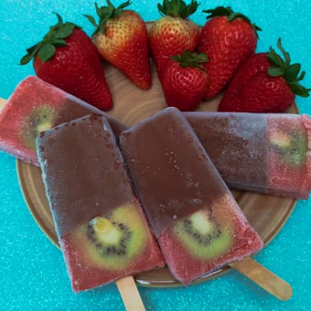 Paleta de Fresas con Chocolate
