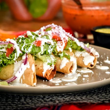 Tacos Dorados de Panela