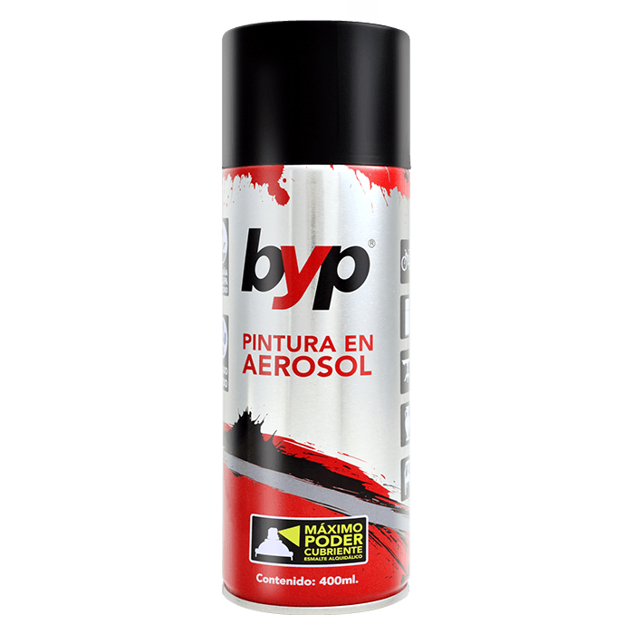 Pintura Aerosol Negro Brillante 400ml BYP