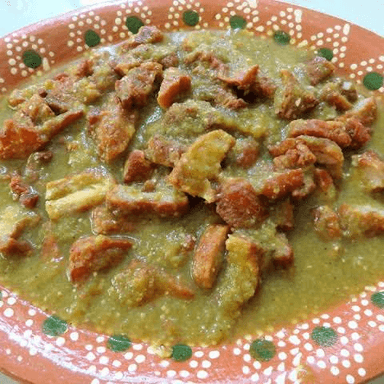 Chicharron en salsa verde