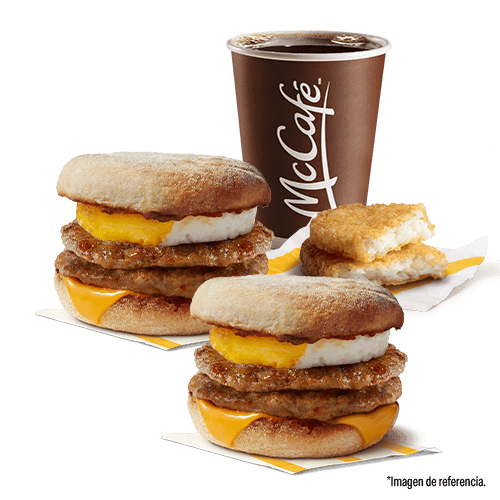 2 Egg McMuffin Doble Salchicha + 1 Americano 8oz + 1 HashBrown