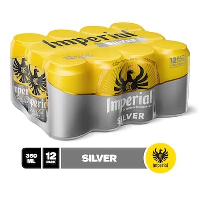 12 Pack Cerveza Imperial Silver 350 ml Lata
