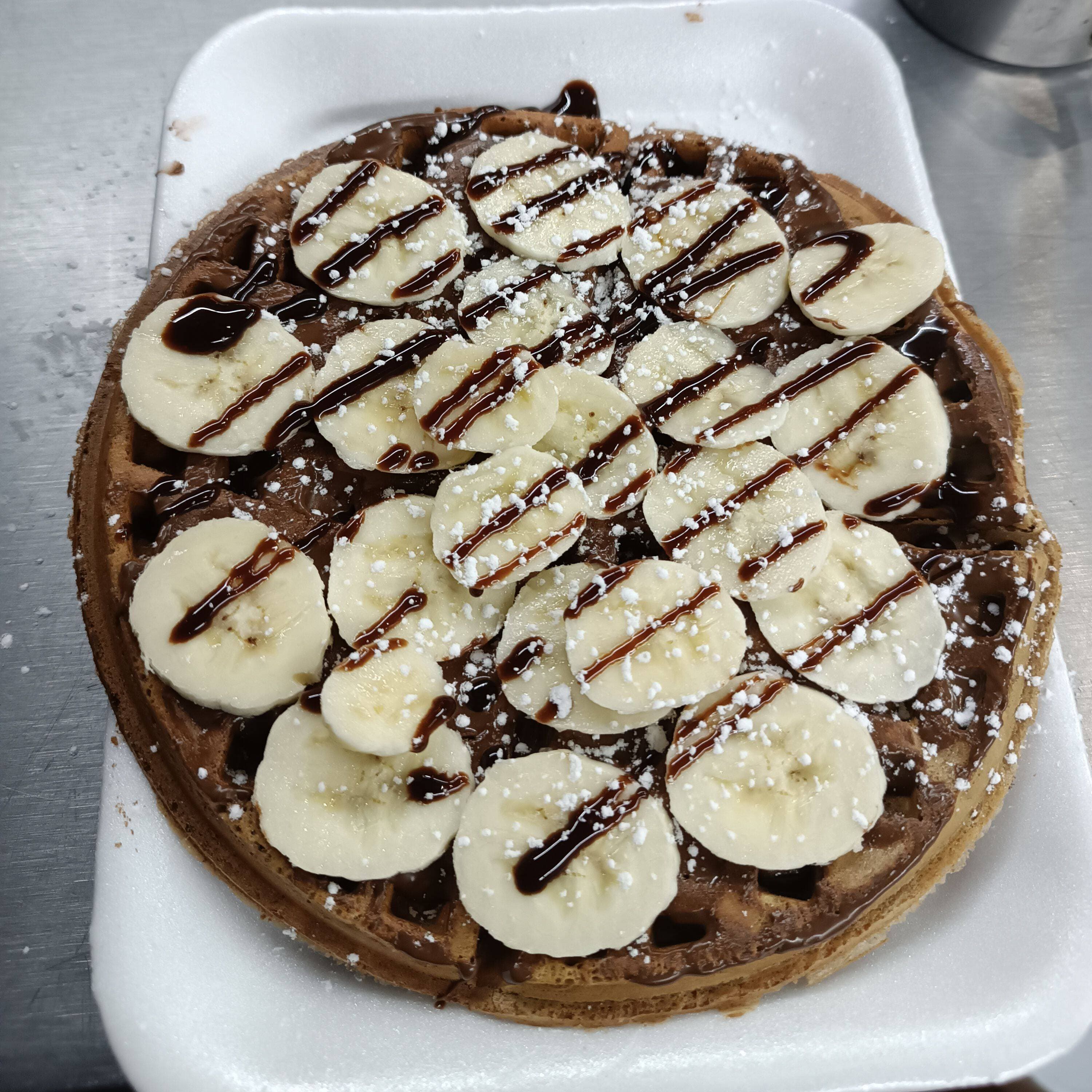 Waffle de Nutella con Plátano