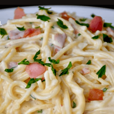 Espagueti a la Crema