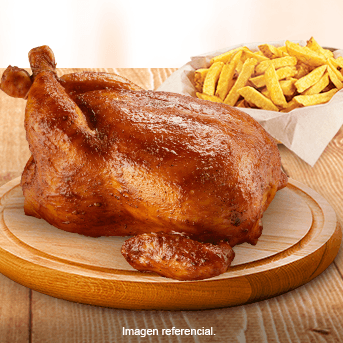 Pollo Entero + Papas Fritas + Cremas