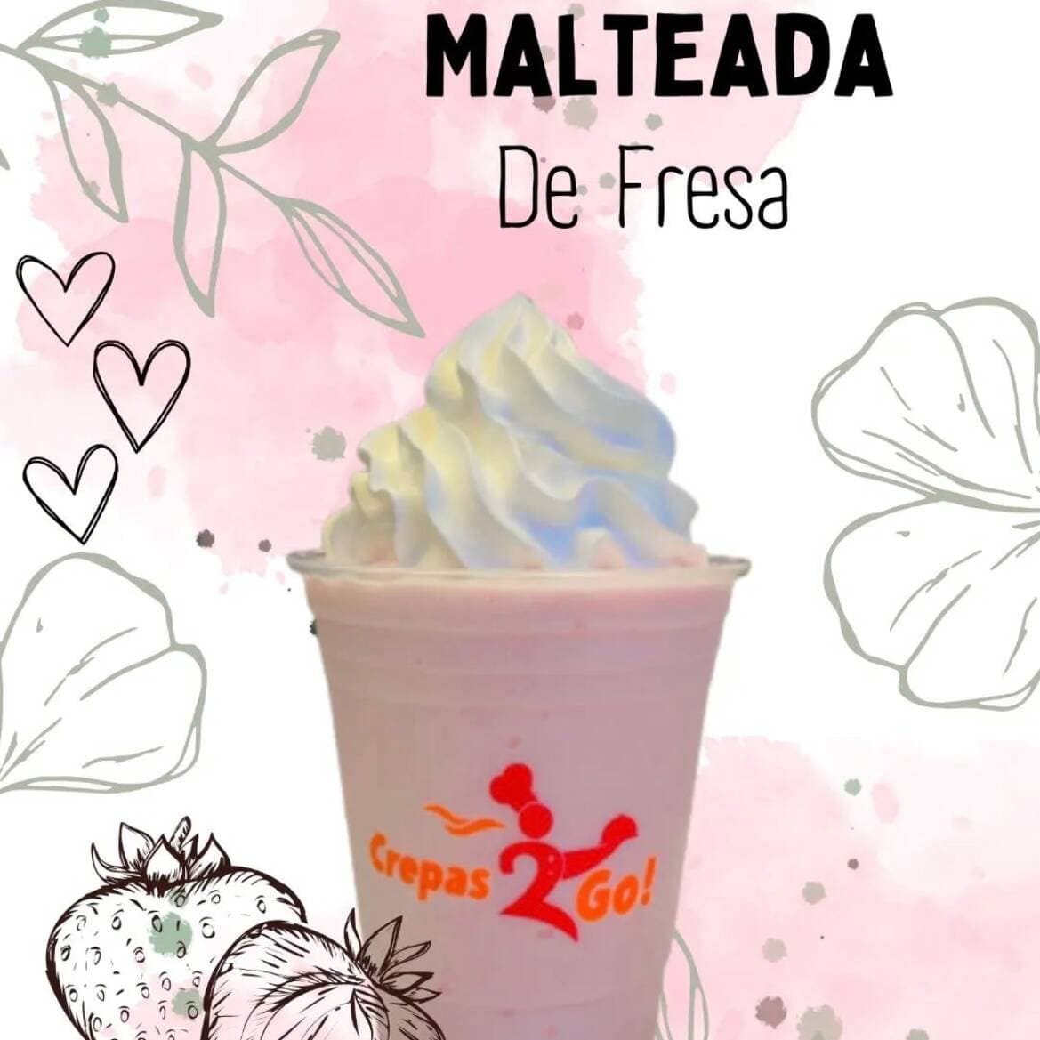 Malteada de fresa