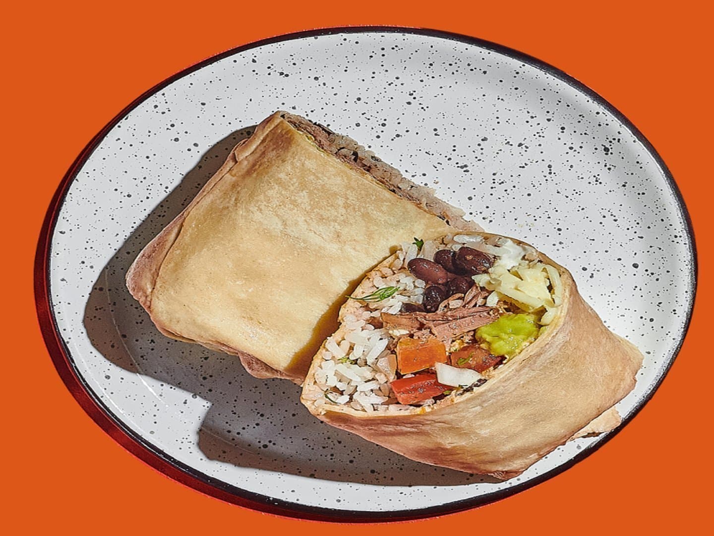 Burrito de res desmechada