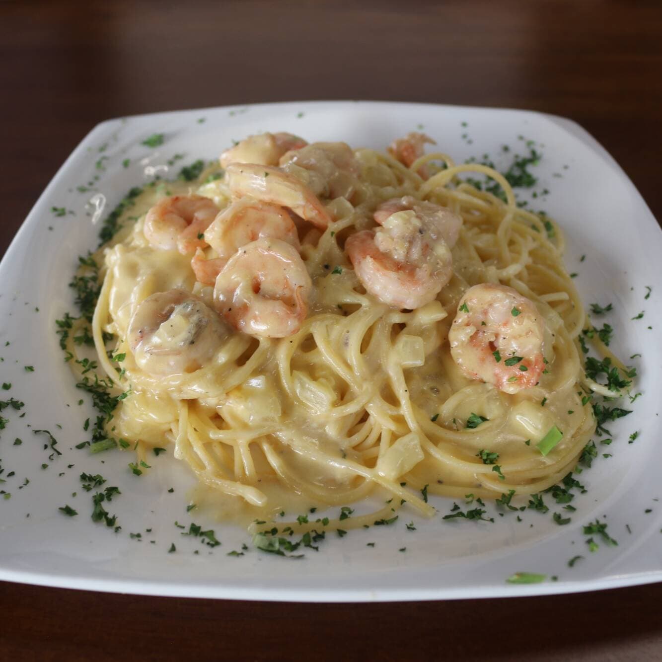 Pasta Salsa de Camarones