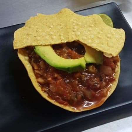 Tostada Ceviche Guisado