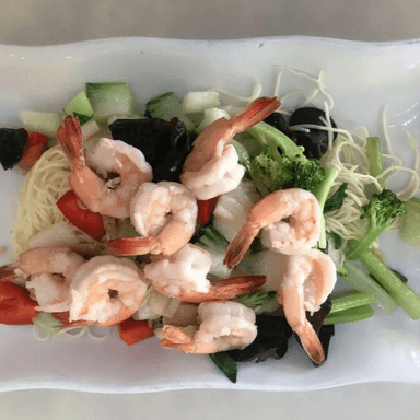 Tallarín con Langostinos