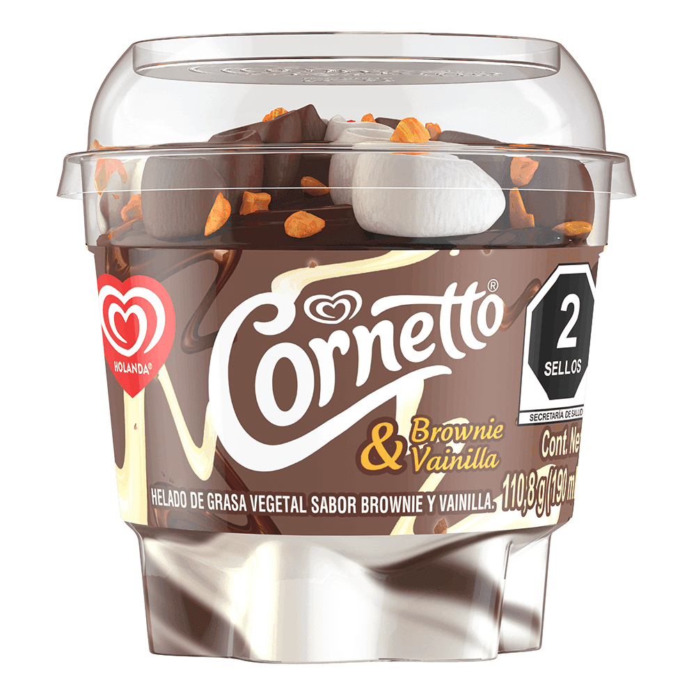 CORNETTO BROWNIE&VAINILLA HOLANDA 190 ML