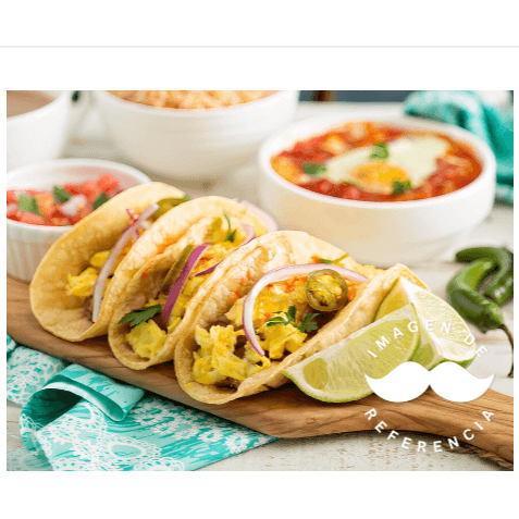 5 Tacos de Huevo con Salsa