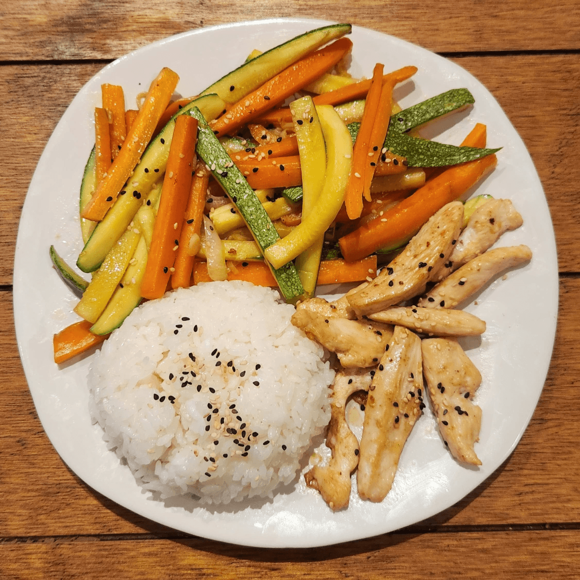Teppanyaki pollo.