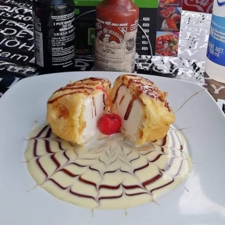 Helado frito