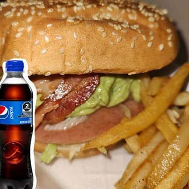 Combo-2 Hamburguesas Especial+ 2 Pepsi  355 ml⚔️💥