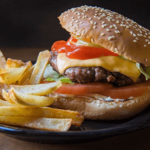 Hamburguesa sencilla con papas Combo