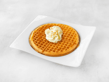 Waffle Sencillo con Crema Chantilly