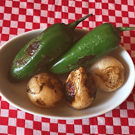 Bolsita de Cebollas y Chiles Asados