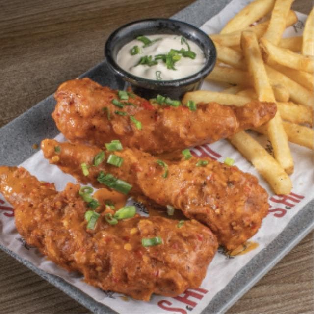 Chicken Tenders con salsa