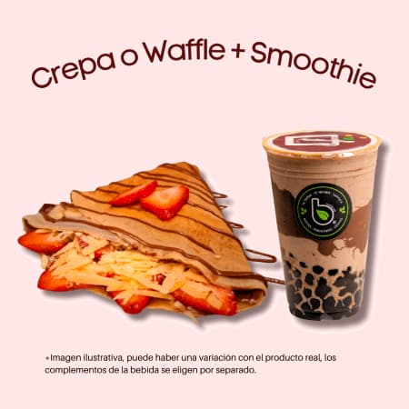 ARMA TU CREPA O WAFFLE + SMOOTHIE
