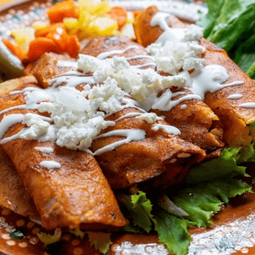 Enchiladas Rojas (4 pzas.)