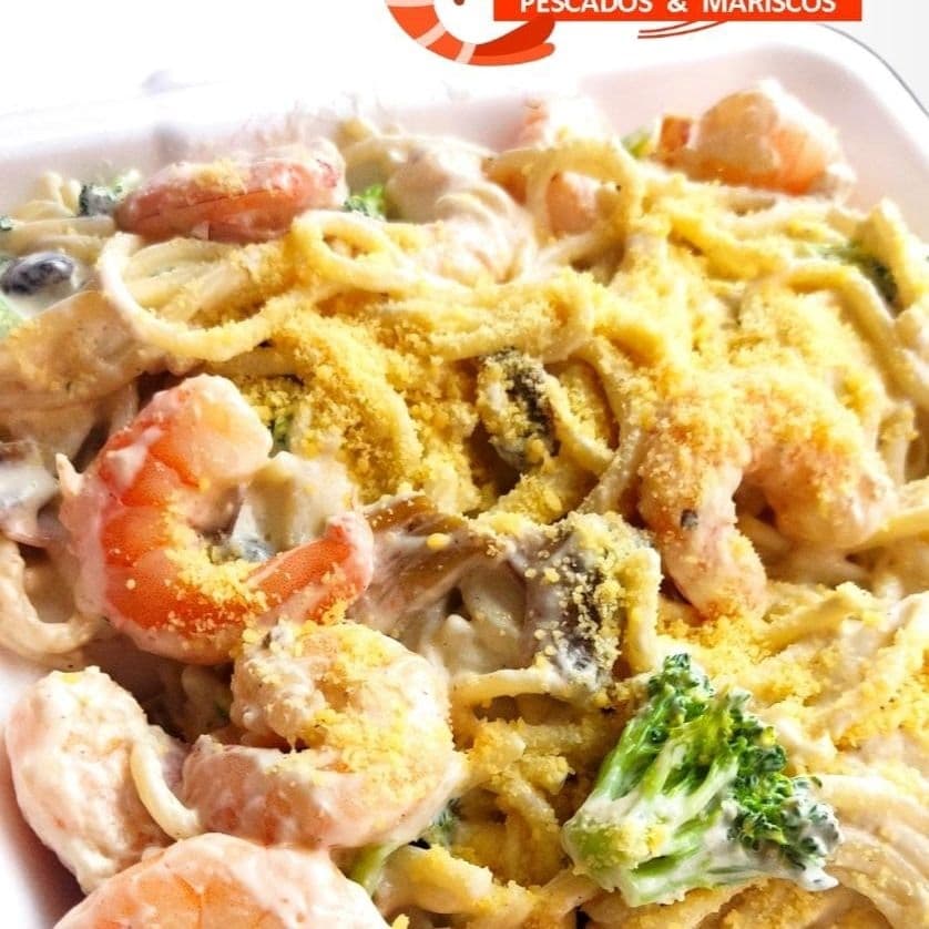 PASTA CON CAMARÓN Y VEGETALES