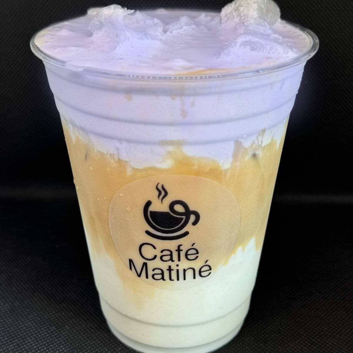 Taro Cream Iced Latte 16 Oz