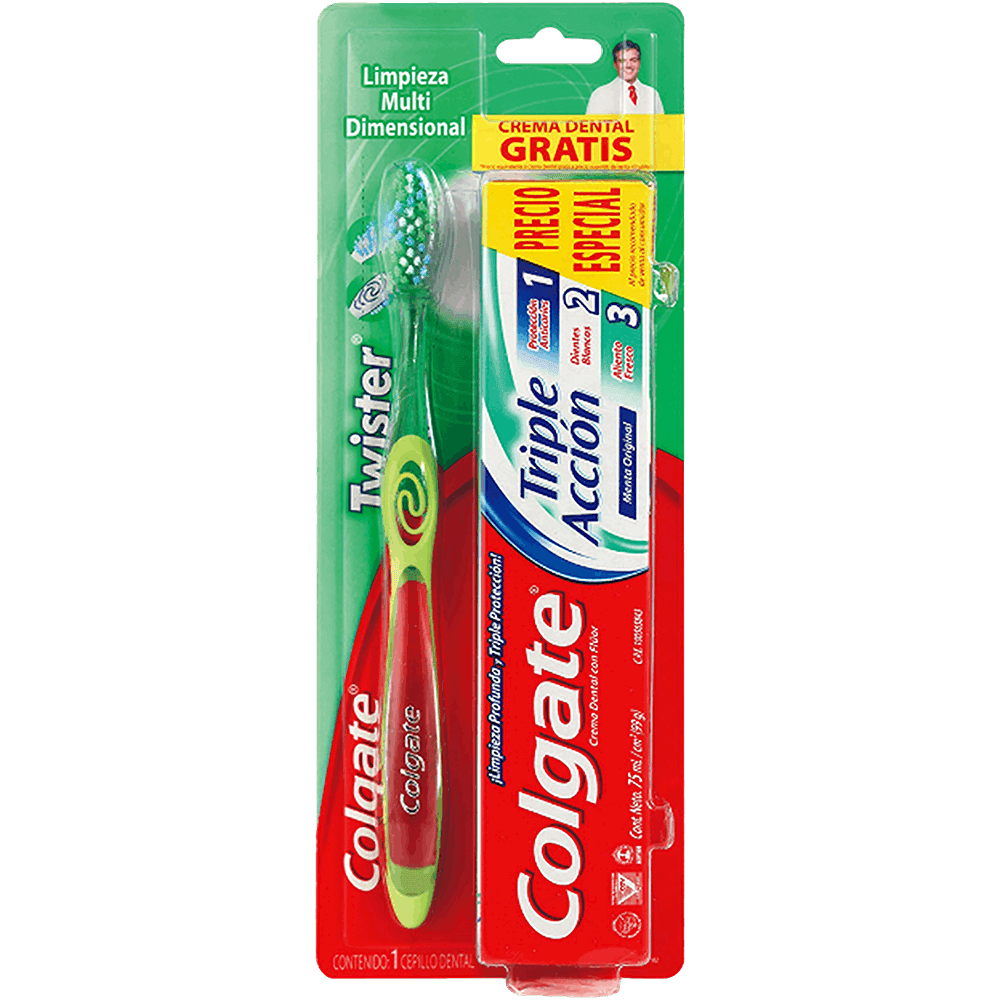 CEPILLO TWISTER FRESH CON TRIPLE ACCIÓN 75 ML