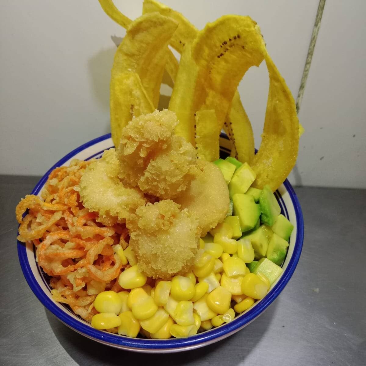 Poke camaron wok