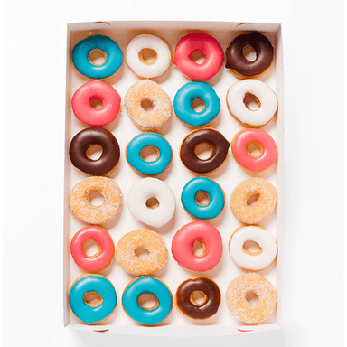 Caja de 24 Mini Donas Clásicas
