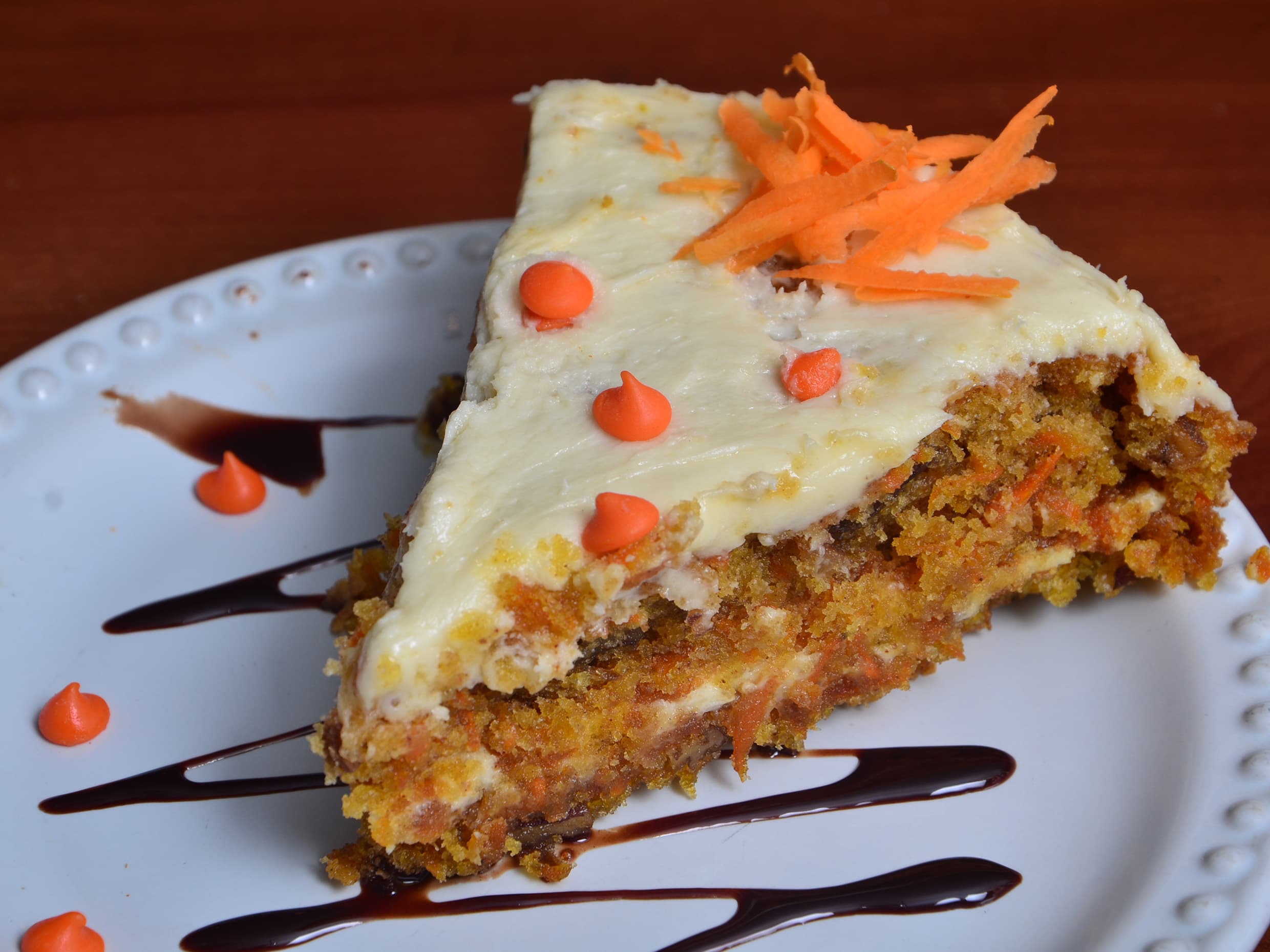 Rebanada de Pastel de Zanahoria Rústico