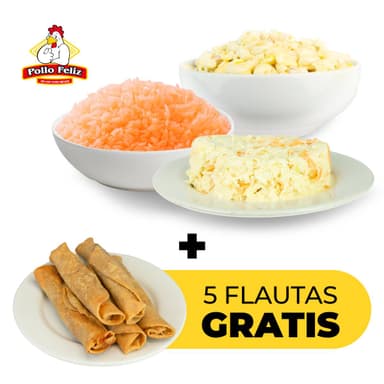 Pkt 3 Complementos a elegir + 5 Flautas Gratis*