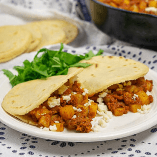 Gordita de Papas con Chorizo