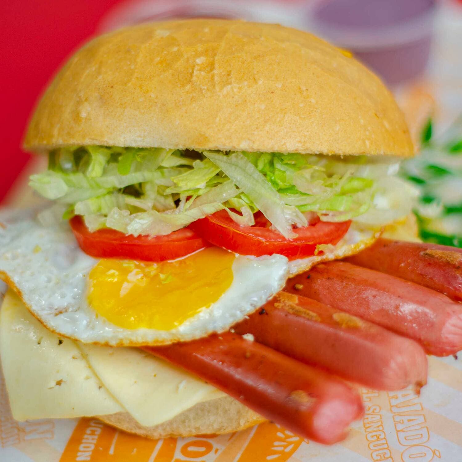 Sándwich de Hot Dog con 2 Jamones