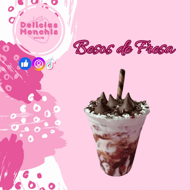 Besos de Fresa Grandes 16 Oz