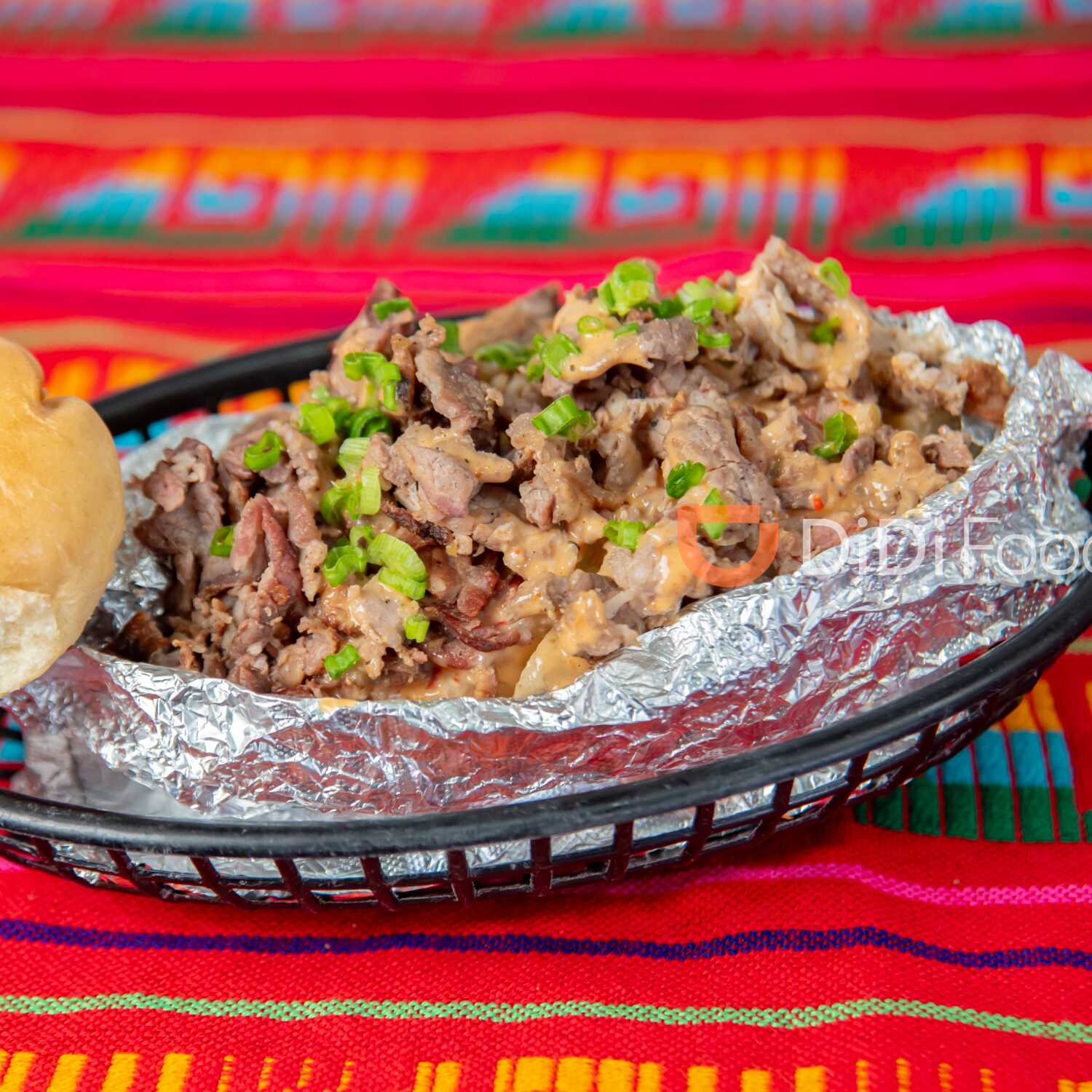 papa rellena de bistec y tocino