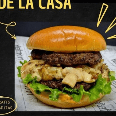 Hamburguesa 1/2 Libra Queso y Hongos