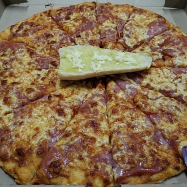 Didi Combo -2 Pizzas de Jamón y Queso, Pan con Ajo