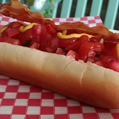 Hot Dog salchicha chica con tocino